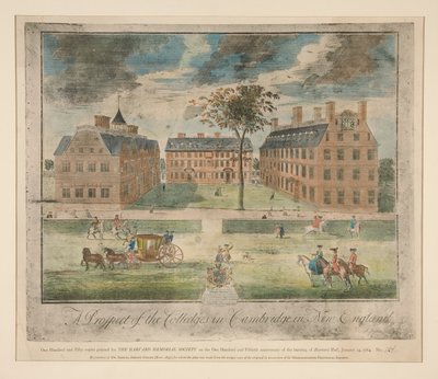 Une vue des collèges de Cambridge en Nouvelle-Angleterre; reproduction faite pour le Dr. Samuel Abbott - Unknown