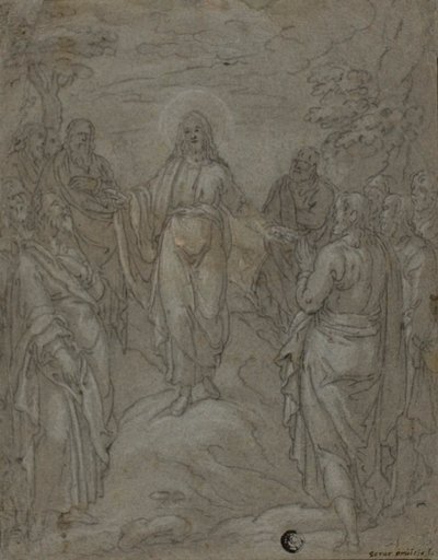 Christ et les apôtres (recto); Esquisse d