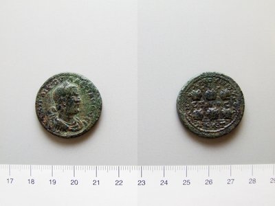 Pièce de Valérien, empereur de Rome ; Gallien, empereur de Rome d