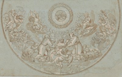 Conception pour une abside avec des frères franciscains et des groupes d