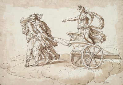 Diane dans un char tiré par deux femmes - Unknown