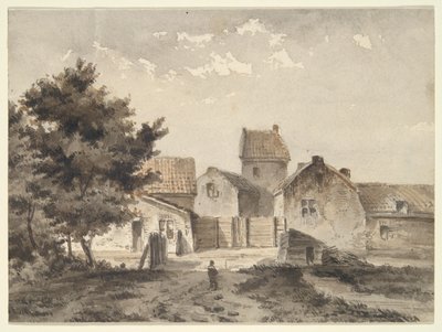Paysage avec bâtiments - Unknown