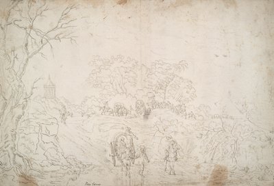 Paysage avec Caravane - Unknown