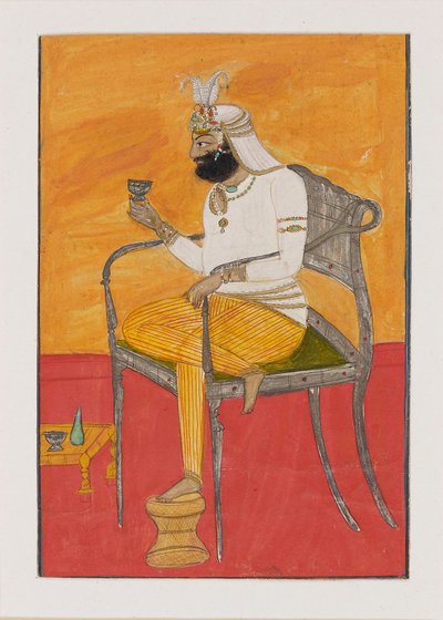 Homme assis sur une chaise de type européen, 19e siècle - Unknown
