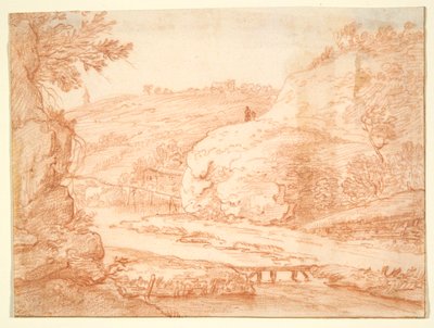 Paysage Montagneux avec Ruisseau - Unknown