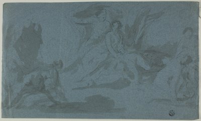 Scène mythologique avec femme se baignant - Unknown