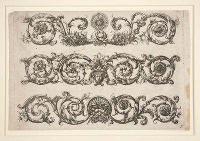 Design ornemental avec arabesques florales (Soleil) - Unknown