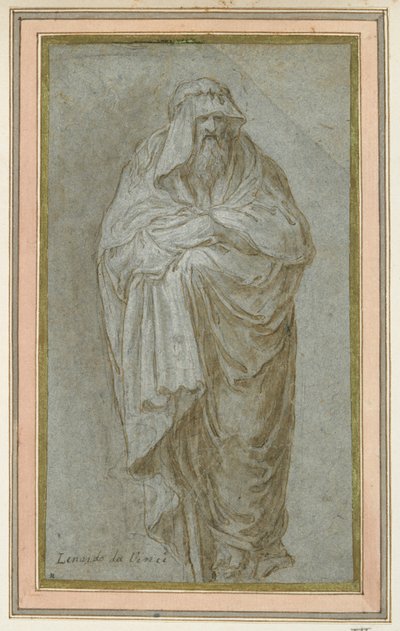 Figure debout drapée dans un manteau - Unknown