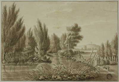 Vue sur la Leine près de Göttingen vers Rosdorf Warte - Unknown
