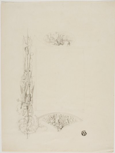 Vignette pour Menu Décorée avec Armes et Scènes Héroïques - Unknown