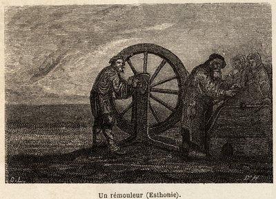 Un déménageur en Estonie. Dessin de Henriet pour illustrer son voyage dans les provinces baltes russes en 1851-54. Gravure dans « Le tour du monde », édité par Édouard Charton - Unknown artist