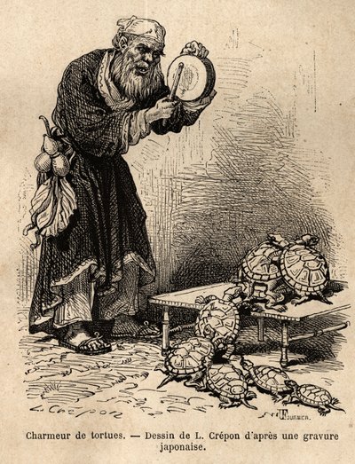 Un charmeur de tortues, appartenant à l