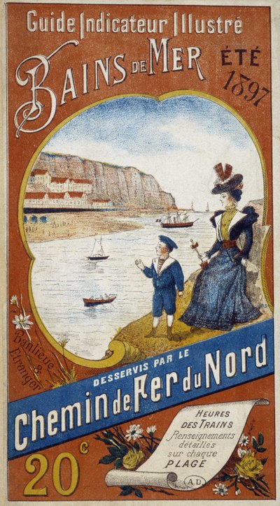 Affiche publicitaire pour le Guide Indicateur Illustré des bains de mer desservis par le Chemin de fer du Nord, été 1897 - Unknown artist