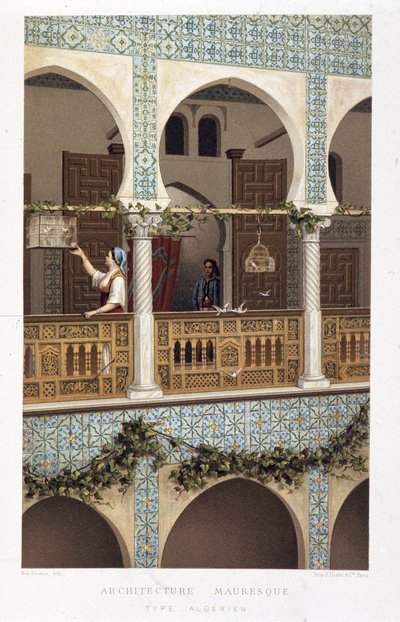 Architecture mauresque algérienne - dans "Algérie: Histoire, Conquête et Colonisation", par Firmin Didot - Unknown artist