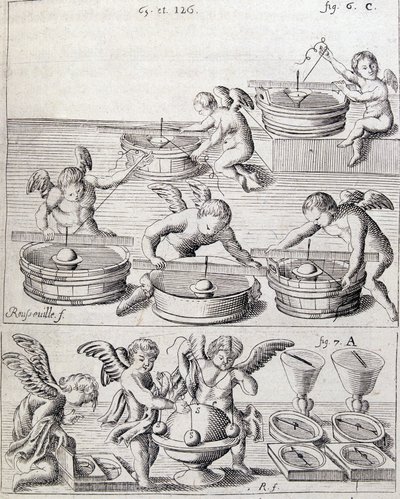 Angelots et comples - dans « nova demonstratio immobiliitatis terrae petita ex virtute magnetica » par Iacobo Grandamico - Unknown artist