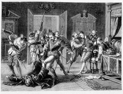 Assassinat de Henri III (1551 - 1589) par Jacques Clément en 1589 - Unknown artist