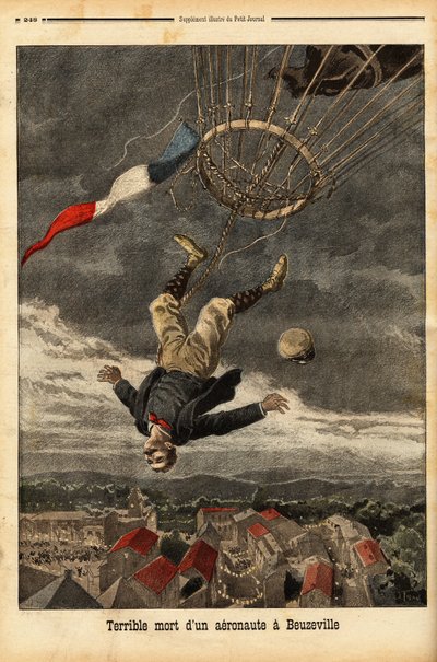 Accident de ballon à Beuzeville, suite à une perte de gaz, l