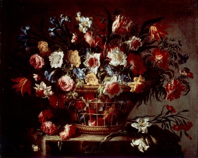 Panier de fleurs - Unknown artist