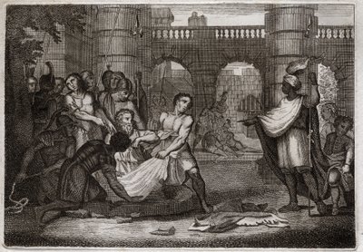 Bible de Royaumont, Ancien Testament : Jérémie prophète. Le saint prophète et la fosse. Illustration de 1811. - Unknown artist