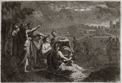 Bible de Royaumont, Ancien Testament : Prédictions sur Jérusalem. Illustration de 1811. - Unknown artist