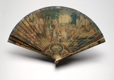 Éventail brisé avec une scène de chasse, vers 1880-1900 - Unknown artist