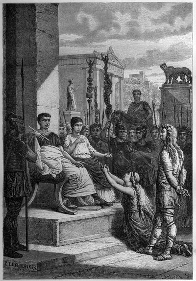 Captivité de Caratacus - Caratacus en captivité avec sa famille s