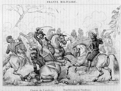 Charge de cavalerie - Républicains et Vendéens - Unknown artist