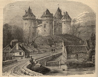 Château de Combourg - Ille-et-Vilaine Bretagne - gravure dans « PATRIE » - DESCRIPTION PICTURESQUE DE LA FRANCE EN 6 VOLUMES PAR LUCIEN HUARD - fin 19ème siècle - Unknown artist