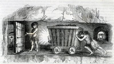 Enfants travaillant dans les mines de charbon en Angleterre - Unknown artist
