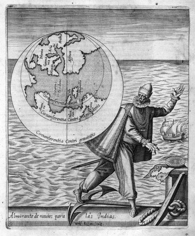 Christophe Colomb (Cristoforo Colombo) - dans « Nova Tipus Transacto Navigatio Novi Orbi » par Philoponus Honorius - Unknown artist