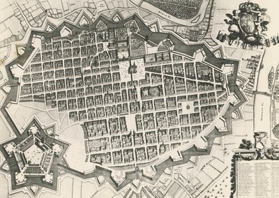 Plan de la ville de Turin avec sa citadelle - Unknown artist
