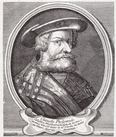 Claude Ptolémée (v. 90 - v. 168), astronome, mathématicien et géographe grec. Gravure du 19ème siècle - Unknown artist