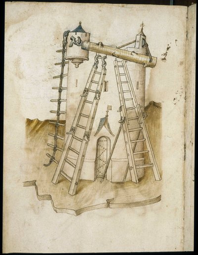 Travaux de construction - Manuscrit : feuille de parchemin d