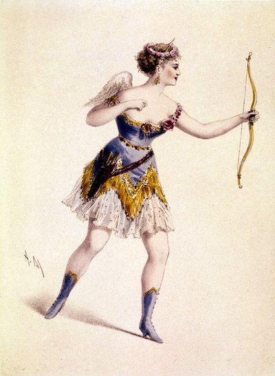 Cora Pearl (1842-1886), courtisane anglaise, dans le rôle de Cupidon dans l