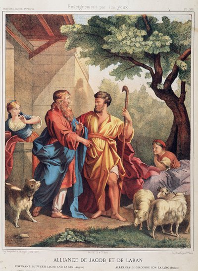 Alliance de Jacob et Laban dans « Histoire Sainte », éd. Hachette - Unknown artist