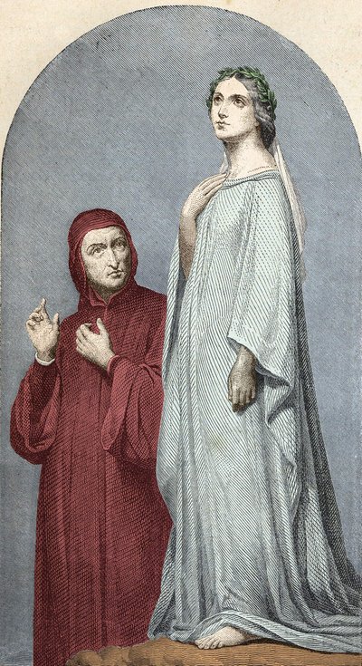 Dante et Béatrice - Unknown artist