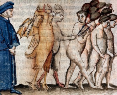 Dante rencontre Venedico Caccianemico dans le cercle des proxénètes (chant 18 de l