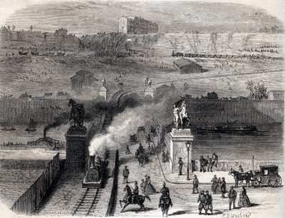Démolition du Trocadéro à Paris en 1866 - Unknown artist