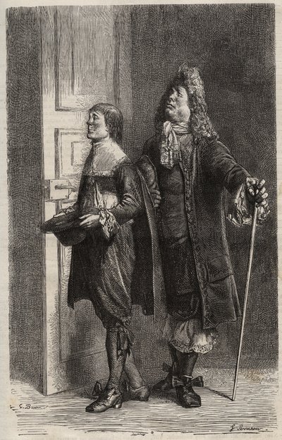 Diafoirus père et fils - gravure pour « Le Malade imaginaire » de Jean Baptiste Poquelin dit Molière (1622-1673) - Unknown artist