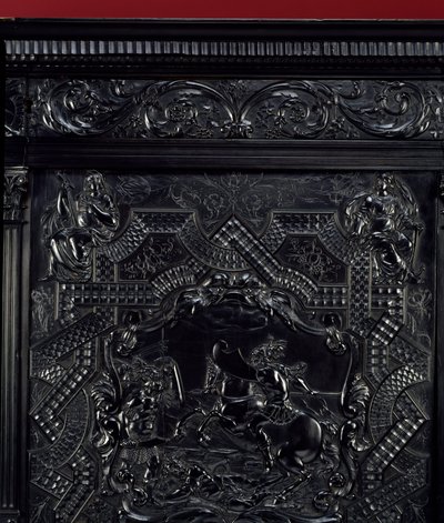 Pratique en ébène. Horatius Cocles, héros romain, défend le pont Sublicius à Rome contre l