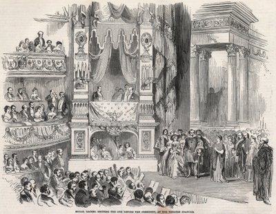 Elisabeth Rachel Felix, connue sous le nom de Mademoiselle Rachel (1821-1858), tragédienne française, devant Napoléon III au Théâtre Français en 1852 - Unknown artist