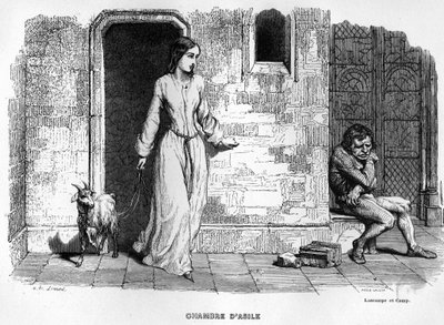 Esmeralda rencontre Quasimodo - dans Notre-Dame de Paris - Unknown artist