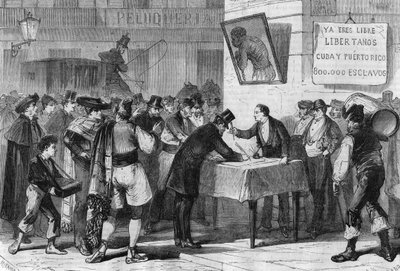 Événements en Espagne en 1885 : souscription publique à Madrid pour l