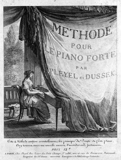 Faux titre (faux titre) du livre « Méthode pour le pianoforte » d