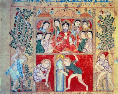 Guérison favorite. Miniature du manuscrit « Livre de la Thériaque. Kitab al-Diryaq » (folio 27) écrit par Claude Galien - Unknown artist