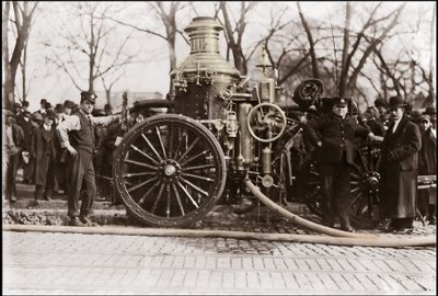 Pompe à incendie de la brigade des pompiers de New York 1909 - Unknown artist