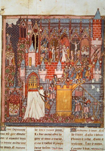 Première croisade : le siège et la prise de Jérusalem par les croisés menés par Godefroy de Bouillon en 1099 - Unknown artist