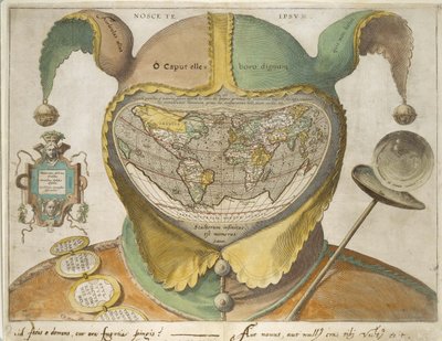 Carte du monde en forme de bonnet d