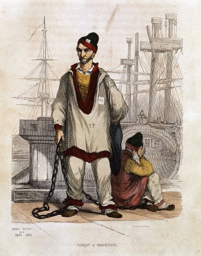Forçat à perpétuité - dans "Les Bagnes: histoire, types, mœurs, mystère" par Maurice Alhoy, éd. Gustave Havard, Paris - Unknown artist