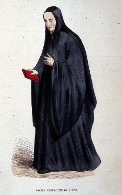 Ancien bénédictin de Cluny. Gravure d